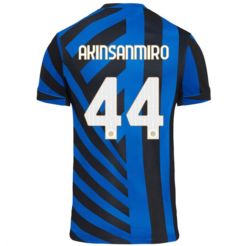 Kids Football Ebenezer Akinsanmiro #44 Blue Black Home Jersey 2024/25 T-Shirt Australia