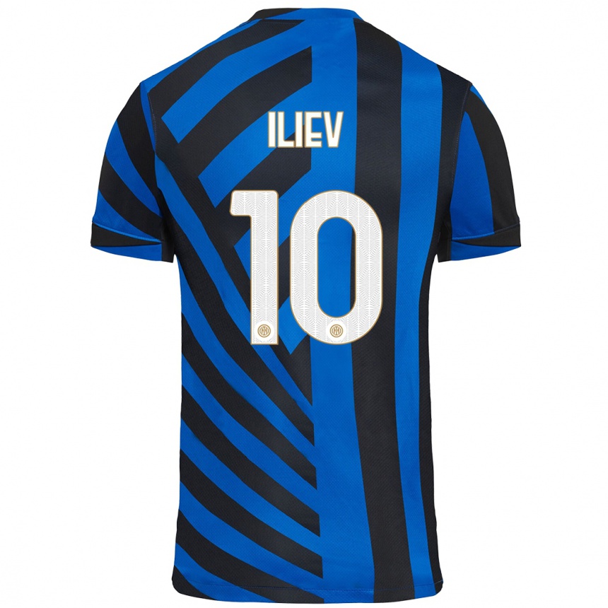 Kids Football Nikola Iliev #10 Blue Black Home Jersey 2024/25 T-Shirt Australia