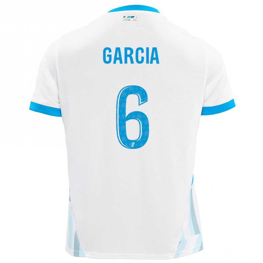 Kids Football Ulisses Garcia #6 White Sky Blue Home Jersey 2024/25 T-Shirt Australia