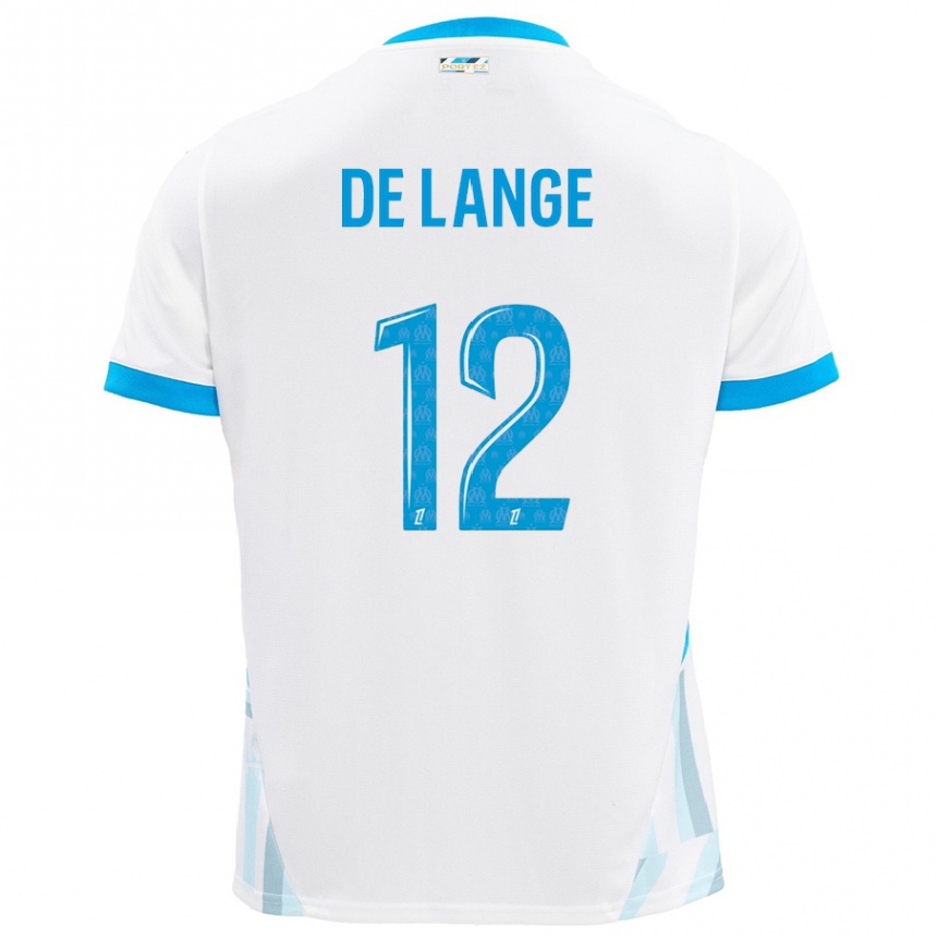 Kids Football Jeffrey De Lange #12 White Sky Blue Home Jersey 2024/25 T-Shirt Australia