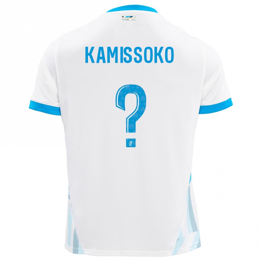 Kids Football Nouhoum Kamissoko #0 White Sky Blue Home Jersey 2024/25 T-Shirt Australia