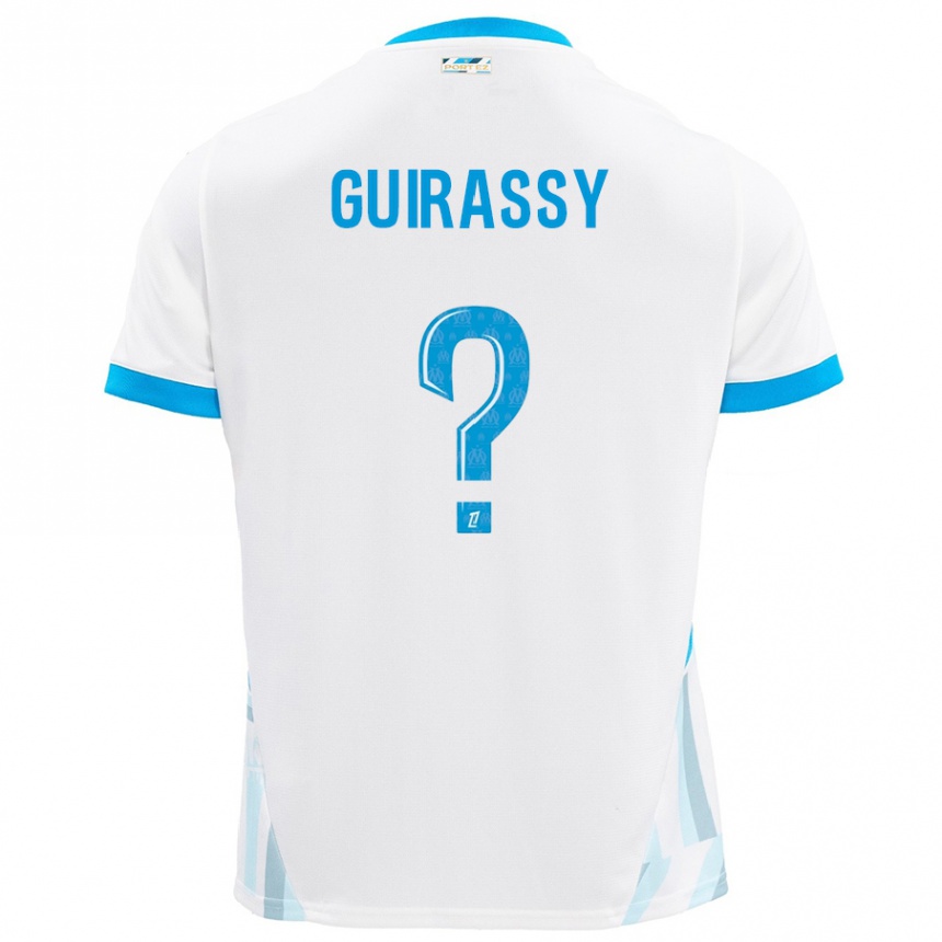 Kids Football Moctar Guirassy #0 White Sky Blue Home Jersey 2024/25 T-Shirt Australia