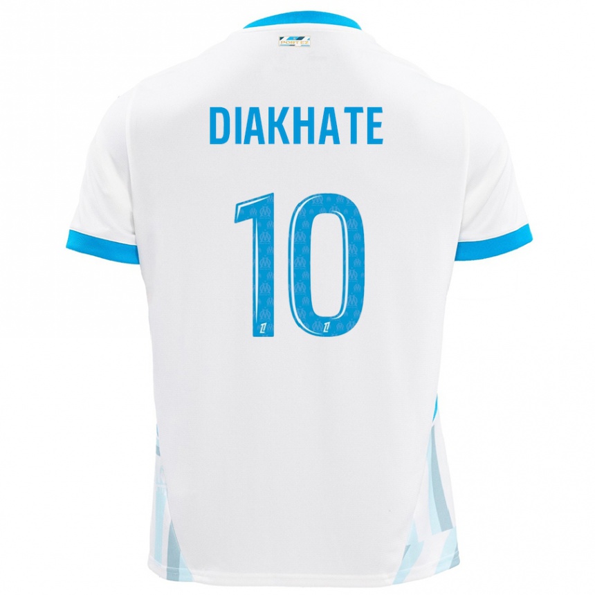 Kids Football Ndeye Awa Diakhaté #10 White Sky Blue Home Jersey 2024/25 T-Shirt Australia