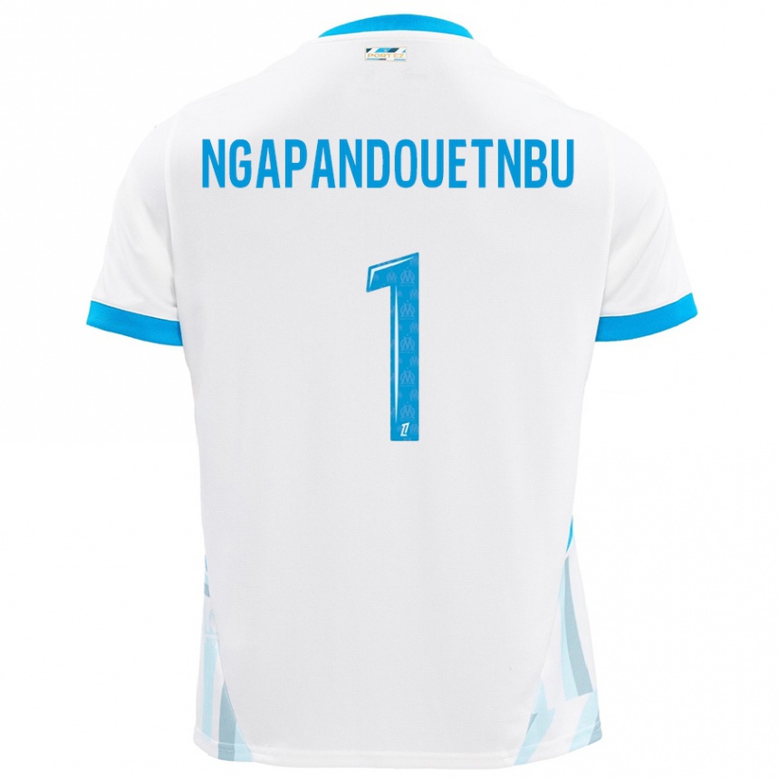 Kids Football Simon Ngapandouetnbu #1 White Sky Blue Home Jersey 2024/25 T-Shirt Australia