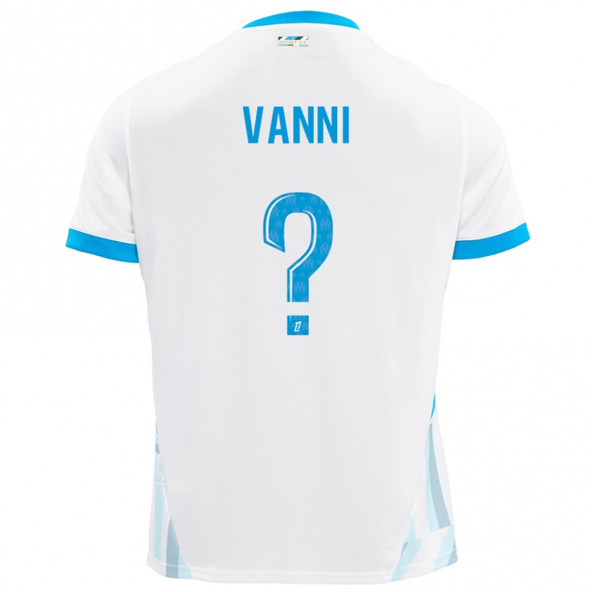 Kids Football Fabio Vanni #0 White Sky Blue Home Jersey 2024/25 T-Shirt Australia