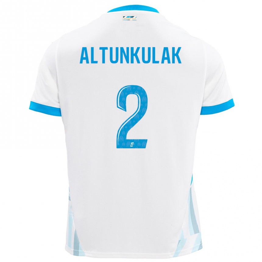 Kids Football Selen Altunkulak #2 White Sky Blue Home Jersey 2024/25 T-Shirt Australia