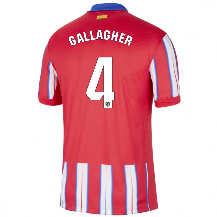 Kids Football Conor Gallagher #4 Red White Blue Home Jersey 2024/25 T-Shirt Australia