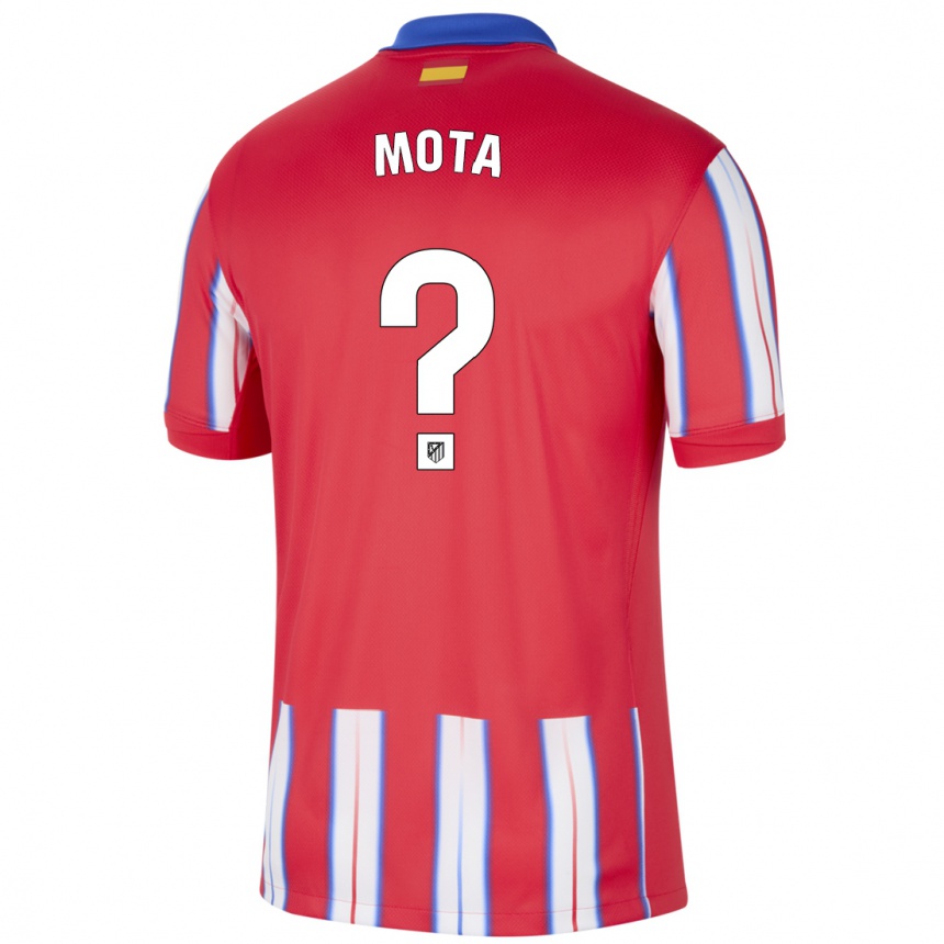 Kids Football Koke Mota #0 Red White Blue Home Jersey 2024/25 T-Shirt Australia