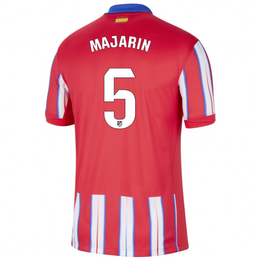 Kids Football Sonia Majarín #5 Red White Blue Home Jersey 2024/25 T-Shirt Australia