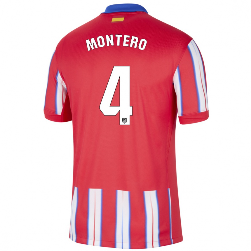 Kids Football Francisco Montero #4 Red White Blue Home Jersey 2024/25 T-Shirt Australia