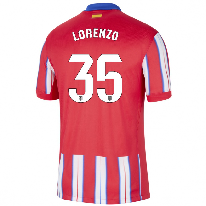 Kids Football Diego Lorenzo #35 Red White Blue Home Jersey 2024/25 T-Shirt Australia