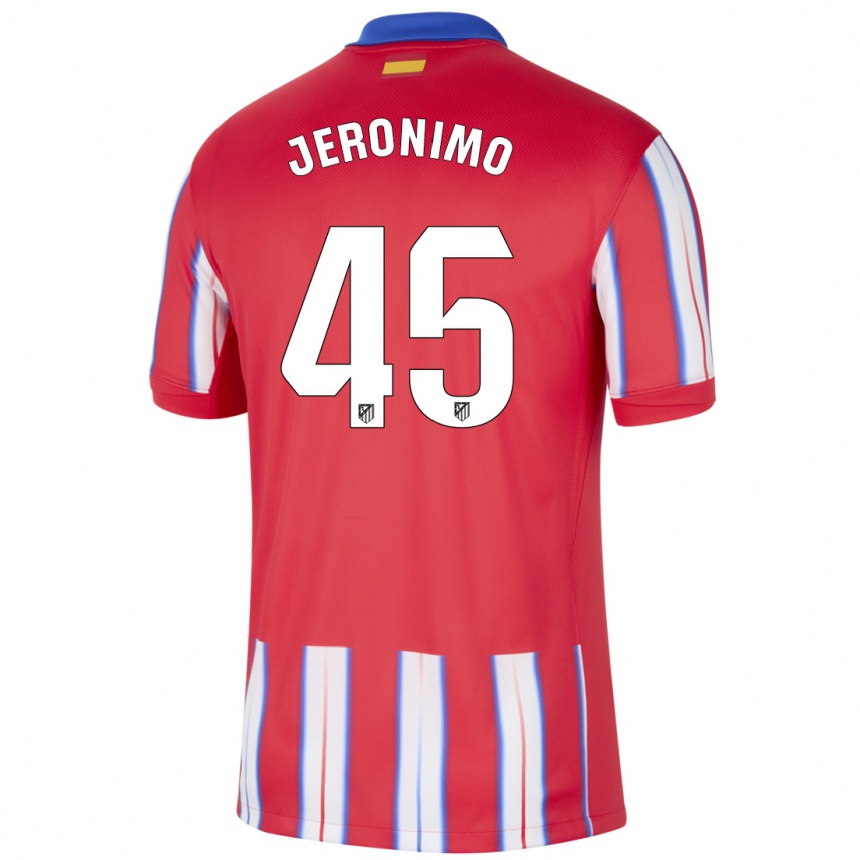 Kids Football Isaiah Jeronimo #45 Red White Blue Home Jersey 2024/25 T-Shirt Australia