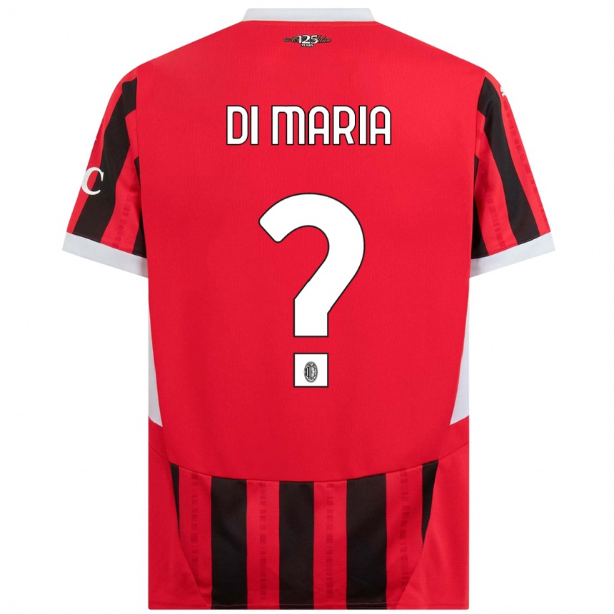 Kids Football Alessandro Di Maria #0 Red Black Home Jersey 2024/25 T-Shirt Australia