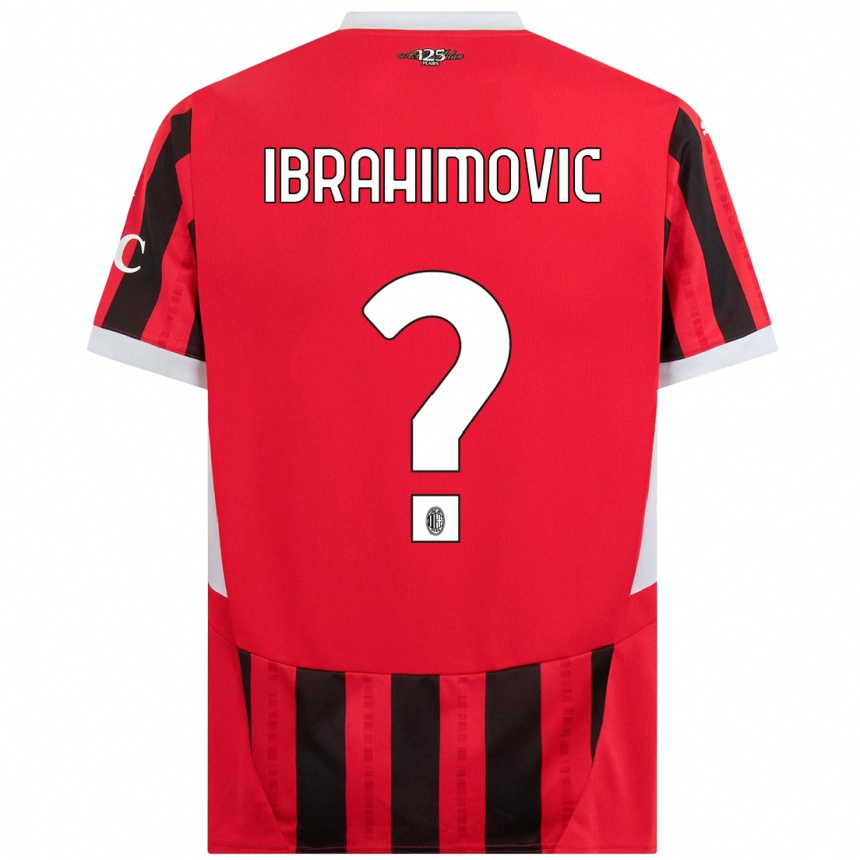 Kids Football Vincent Ibrahimovic #0 Red Black Home Jersey 2024/25 T-Shirt Australia