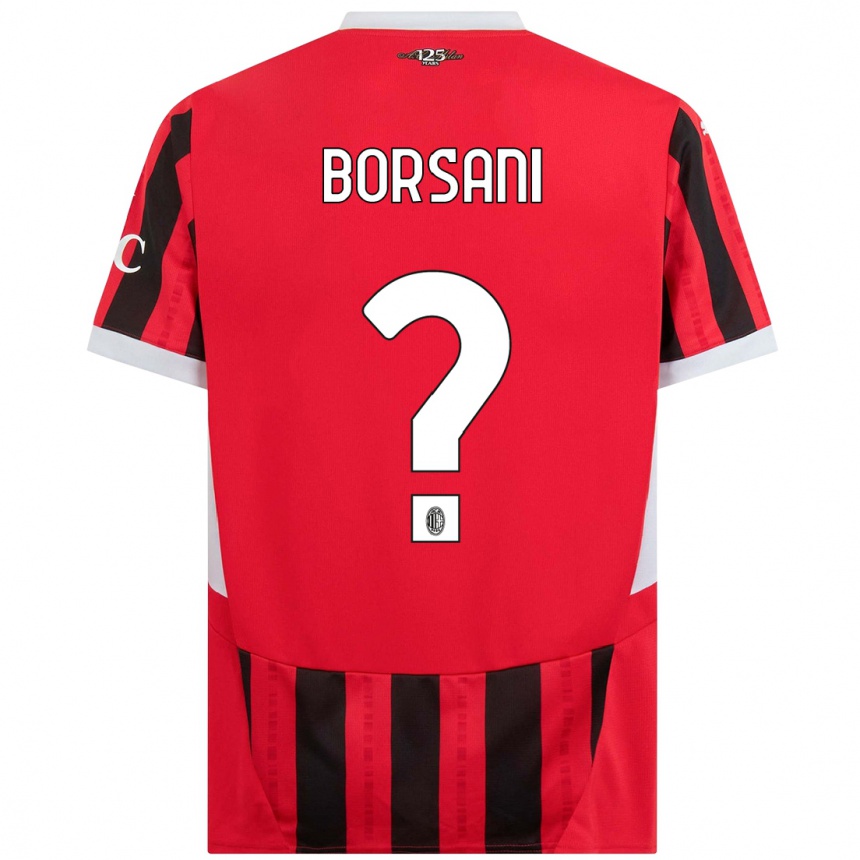 Kids Football Emanuele Borsani #0 Red Black Home Jersey 2024/25 T-Shirt Australia