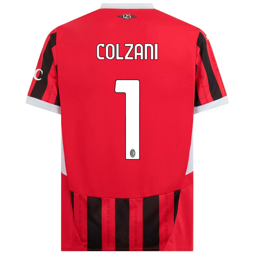 Kids Football Edoardo Colzani #1 Red Black Home Jersey 2024/25 T-Shirt Australia