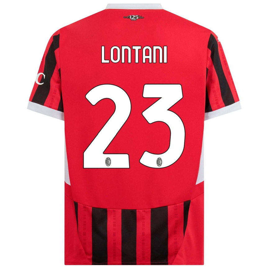 Kids Football Simone Lontani #23 Red Black Home Jersey 2024/25 T-Shirt Australia