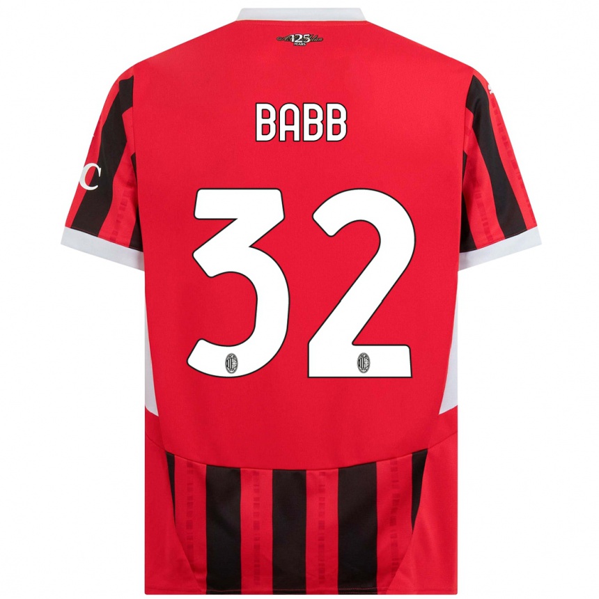 Kids Football Selena Delia Babb #32 Red Black Home Jersey 2024/25 T-Shirt Australia