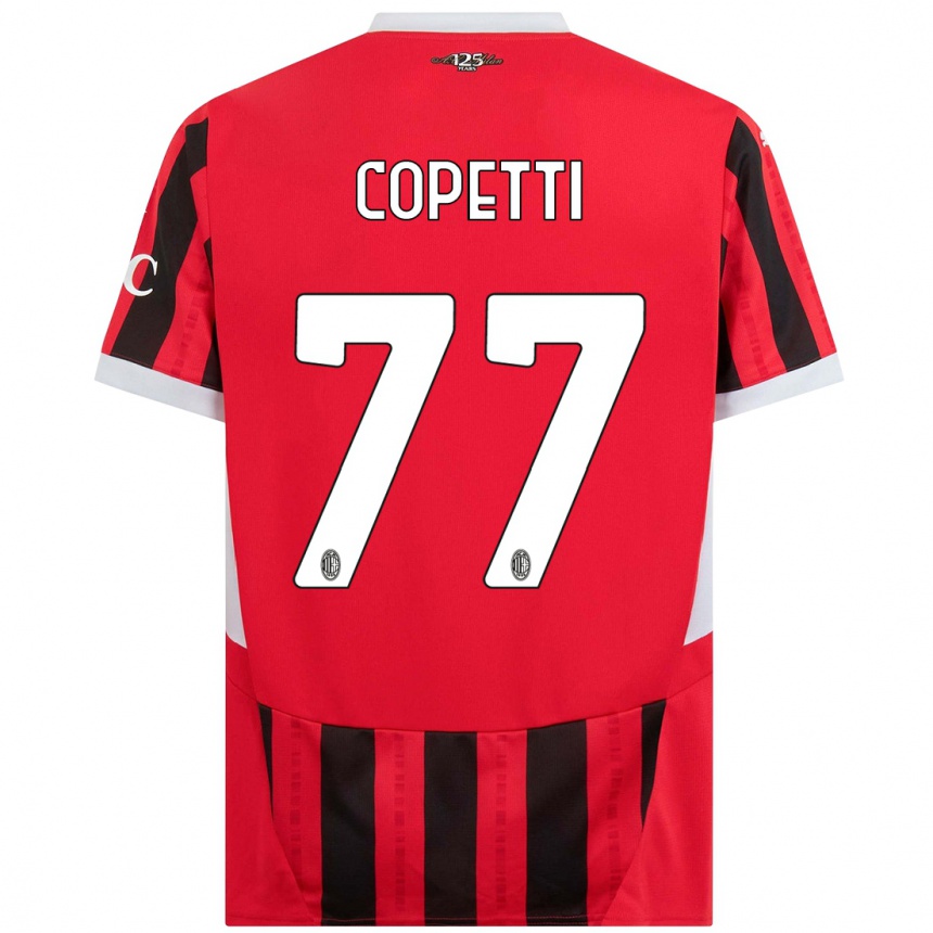 Kids Football Matilde Copetti #77 Red Black Home Jersey 2024/25 T-Shirt Australia