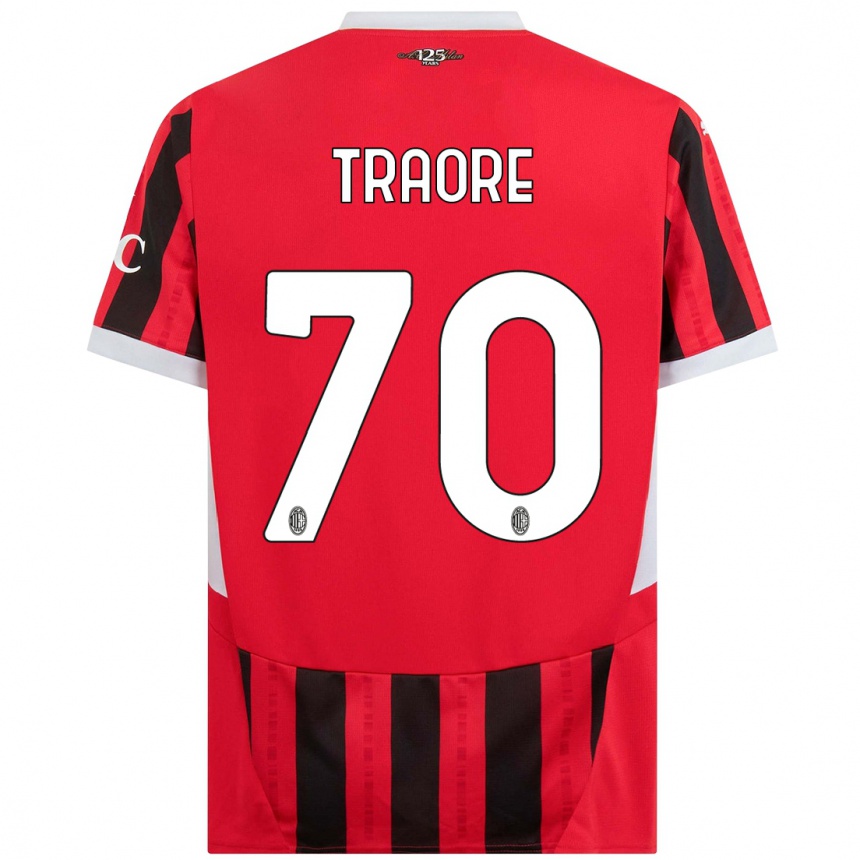 Kids Football Chaka Traore #70 Red Black Home Jersey 2024/25 T-Shirt Australia