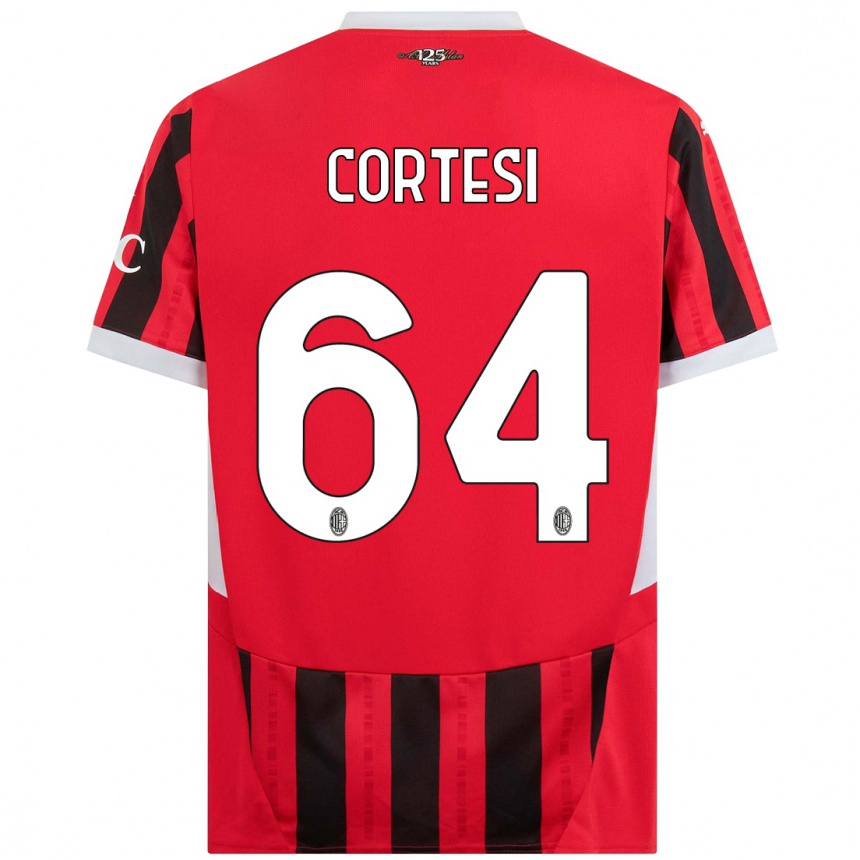 Kids Football Selena Cortesi #64 Red Black Home Jersey 2024/25 T-Shirt Australia