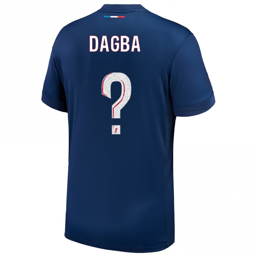 Kids Football Colin Dagba #0 Navy Blue White Home Jersey 2024/25 T-Shirt Australia