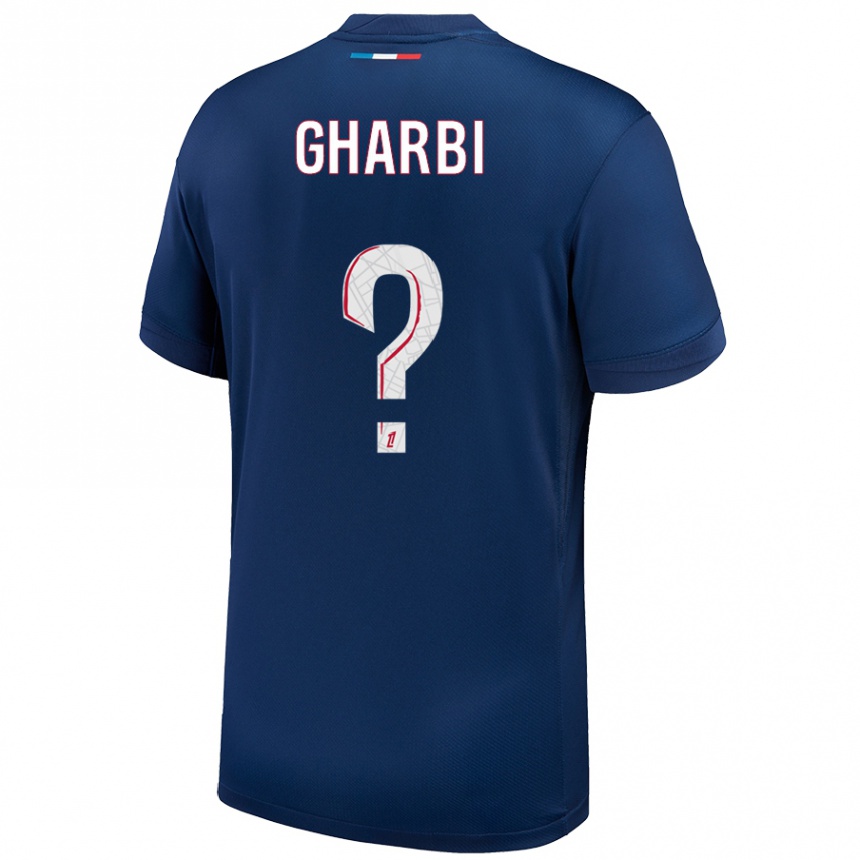 Kids Football Ismael Gharbi #0 Navy Blue White Home Jersey 2024/25 T-Shirt Australia