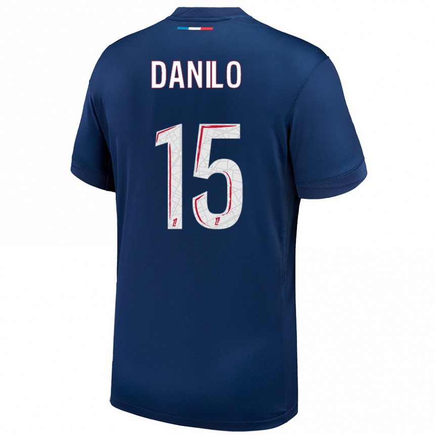 Kids Football Danilo Pereira #15 Navy Blue White Home Jersey 2024/25 T-Shirt Australia