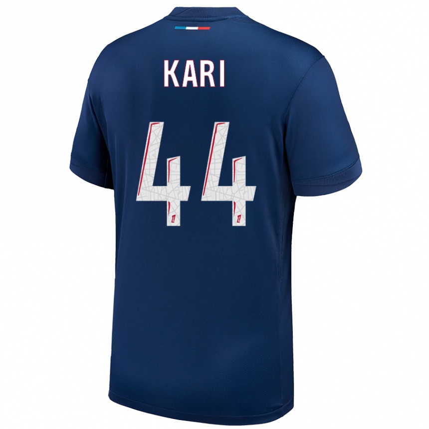 Kids Football Ayman Kari #44 Navy Blue White Home Jersey 2024/25 T-Shirt Australia