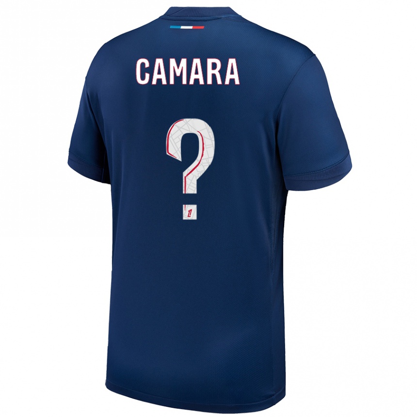 Kids Football Oumar Camara #0 Navy Blue White Home Jersey 2024/25 T-Shirt Australia