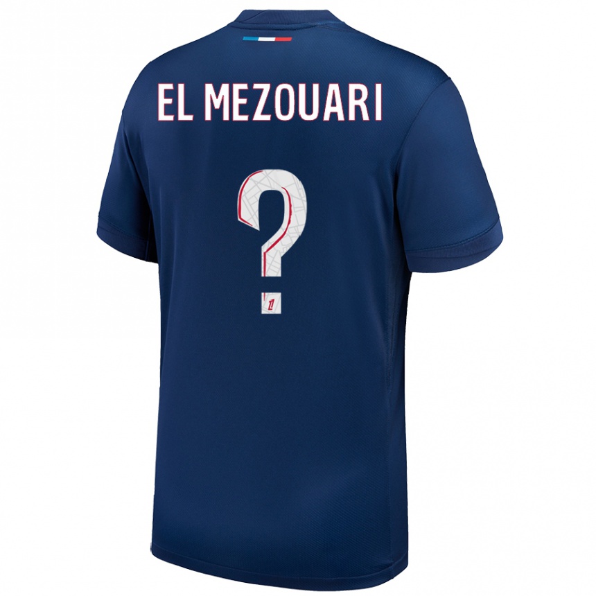 Kids Football Salah-Dine El Mezouari #0 Navy Blue White Home Jersey 2024/25 T-Shirt Australia