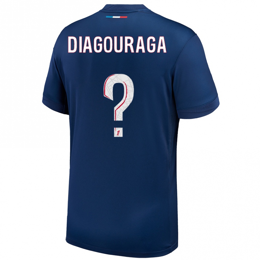 Kids Football Toumani Diagouraga #0 Navy Blue White Home Jersey 2024/25 T-Shirt Australia