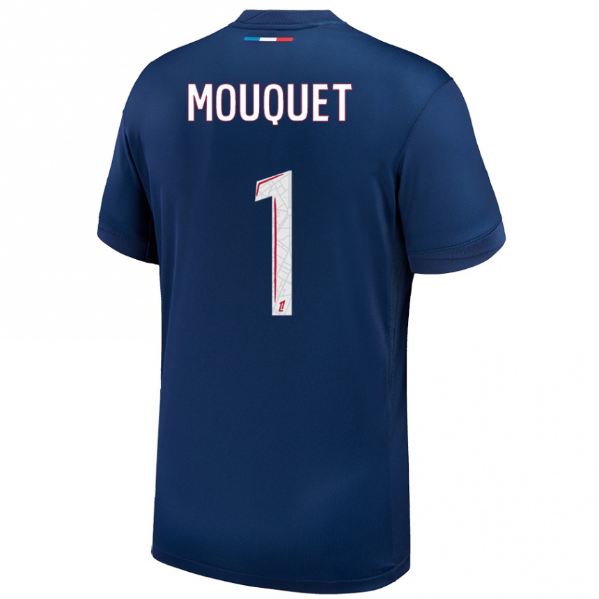 Kids Football Louis Mouquet #1 Navy Blue White Home Jersey 2024/25 T-Shirt Australia