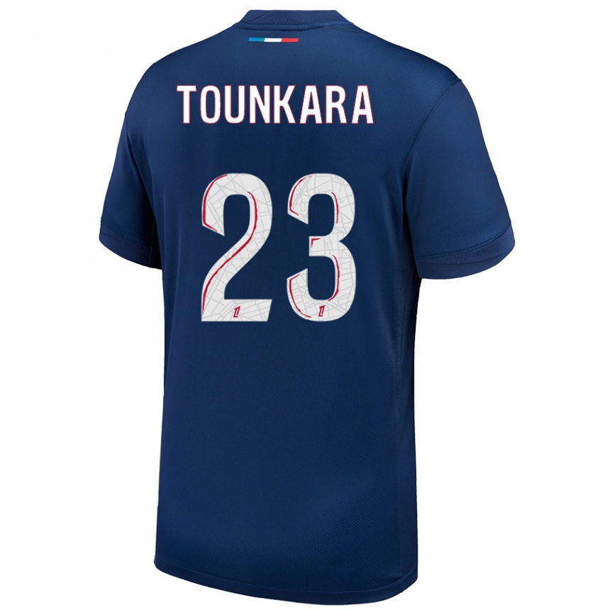 Kids Football Aïssatou Tounkara #23 Navy Blue White Home Jersey 2024/25 T-Shirt Australia