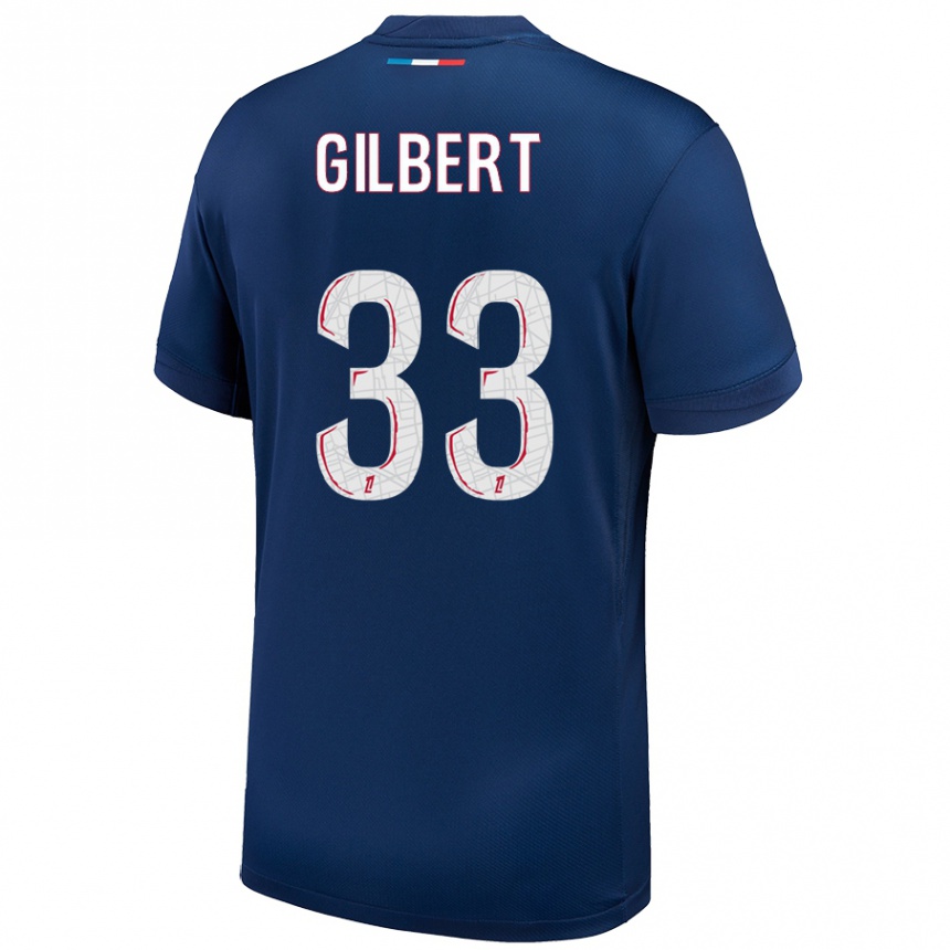 Kids Football Tara Elimbi Gilbert #33 Navy Blue White Home Jersey 2024/25 T-Shirt Australia