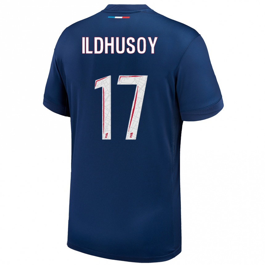 Kids Football Celin Bizet Ildhusoy #17 Navy Blue White Home Jersey 2024/25 T-Shirt Australia