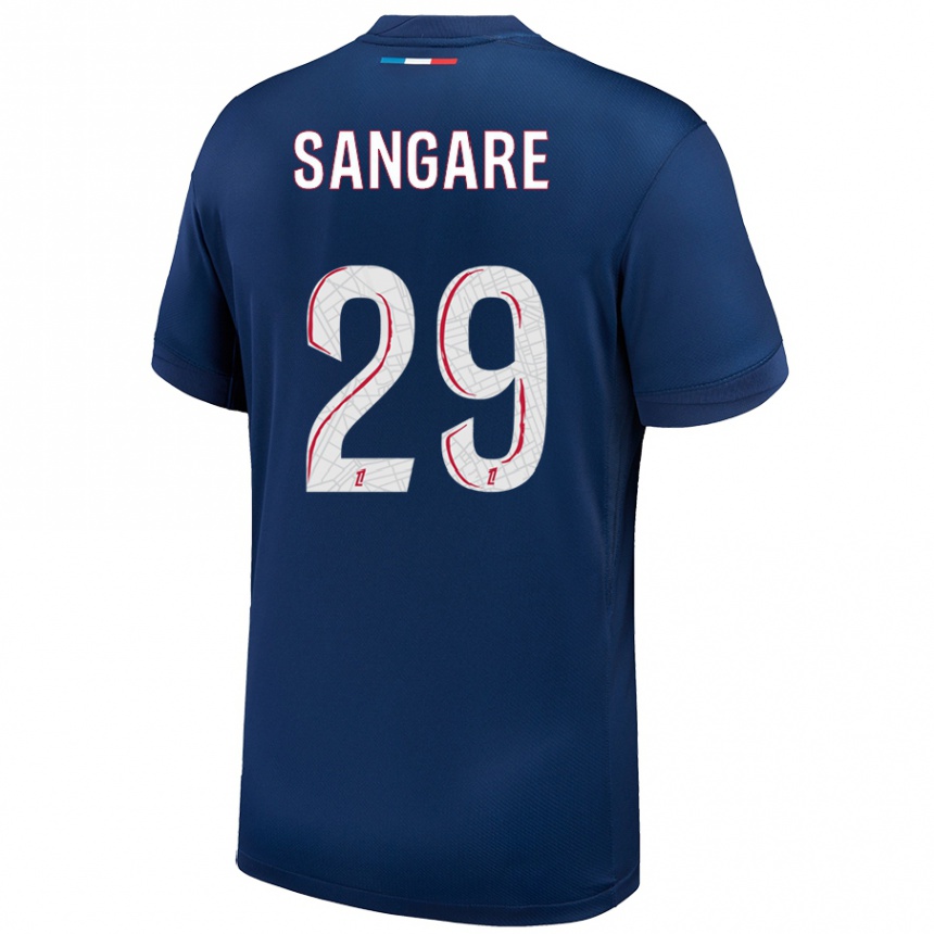 Kids Football Hawa Sangare #29 Navy Blue White Home Jersey 2024/25 T-Shirt Australia