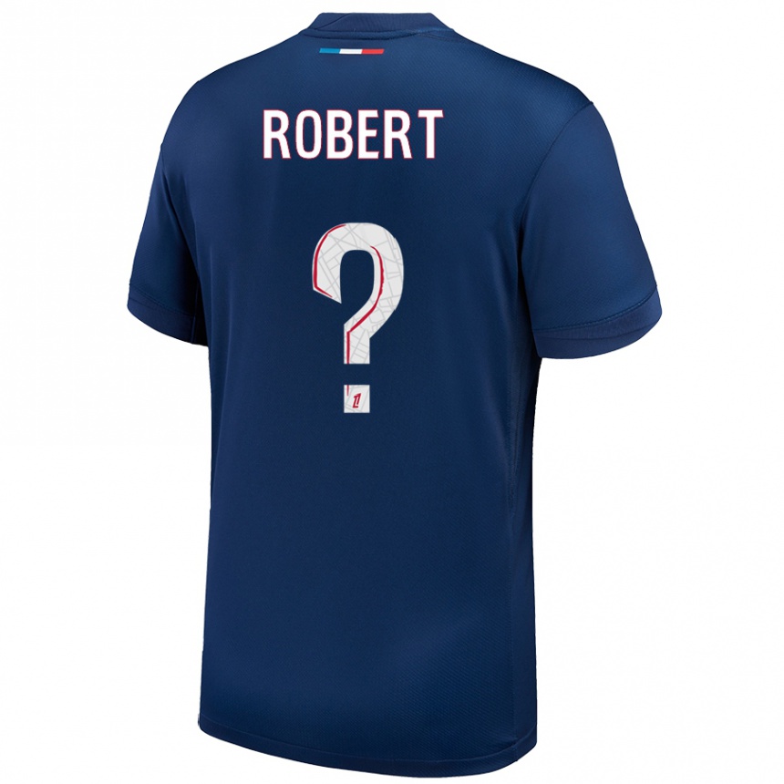 Kids Football Laure Robert #0 Navy Blue White Home Jersey 2024/25 T-Shirt Australia