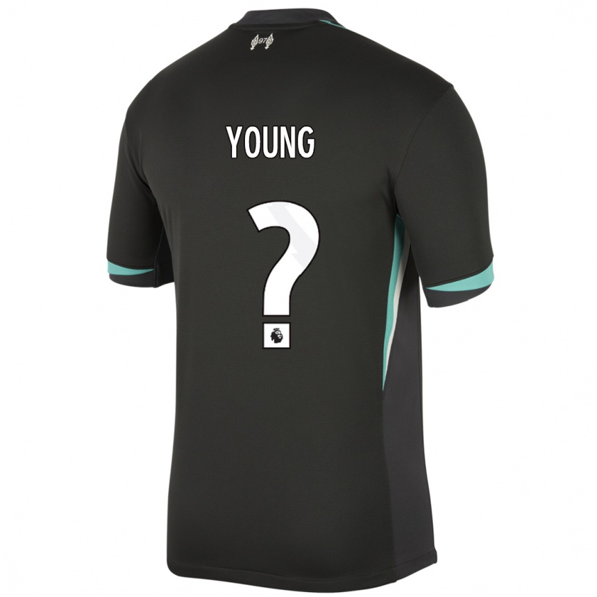 Kids Football Ranel Young #0 Black Anthracite White Away Jersey 2024/25 T-Shirt Australia