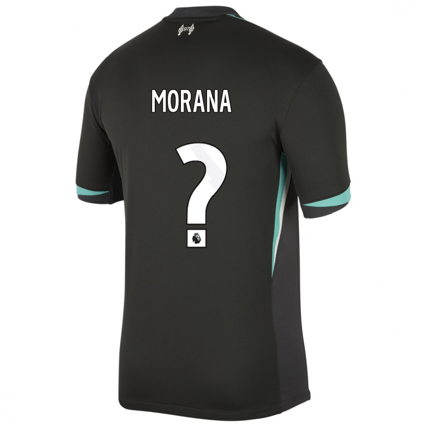 Kids Football Nathan Morana #0 Black Anthracite White Away Jersey 2024/25 T-Shirt Australia