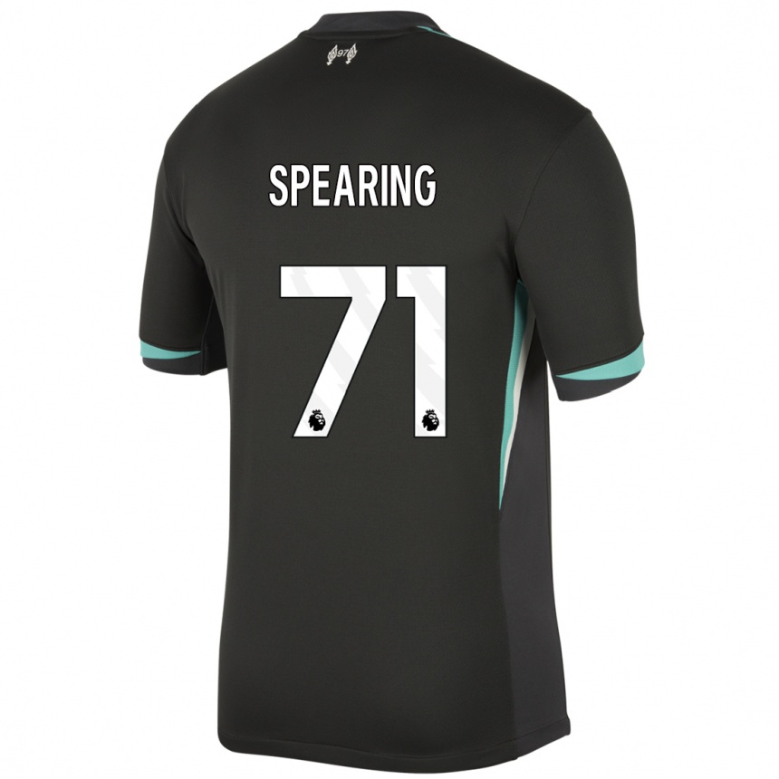 Kids Football Jay Spearing #71 Black Anthracite White Away Jersey 2024/25 T-Shirt Australia