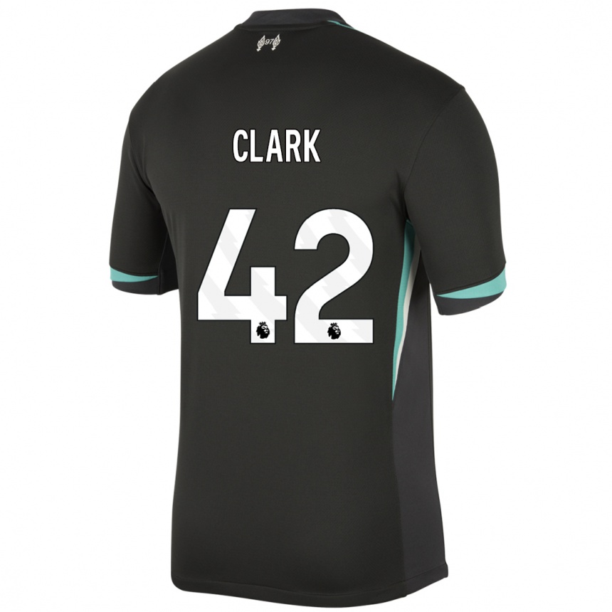 Kids Football Bobby Clark #42 Black Anthracite White Away Jersey 2024/25 T-Shirt Australia