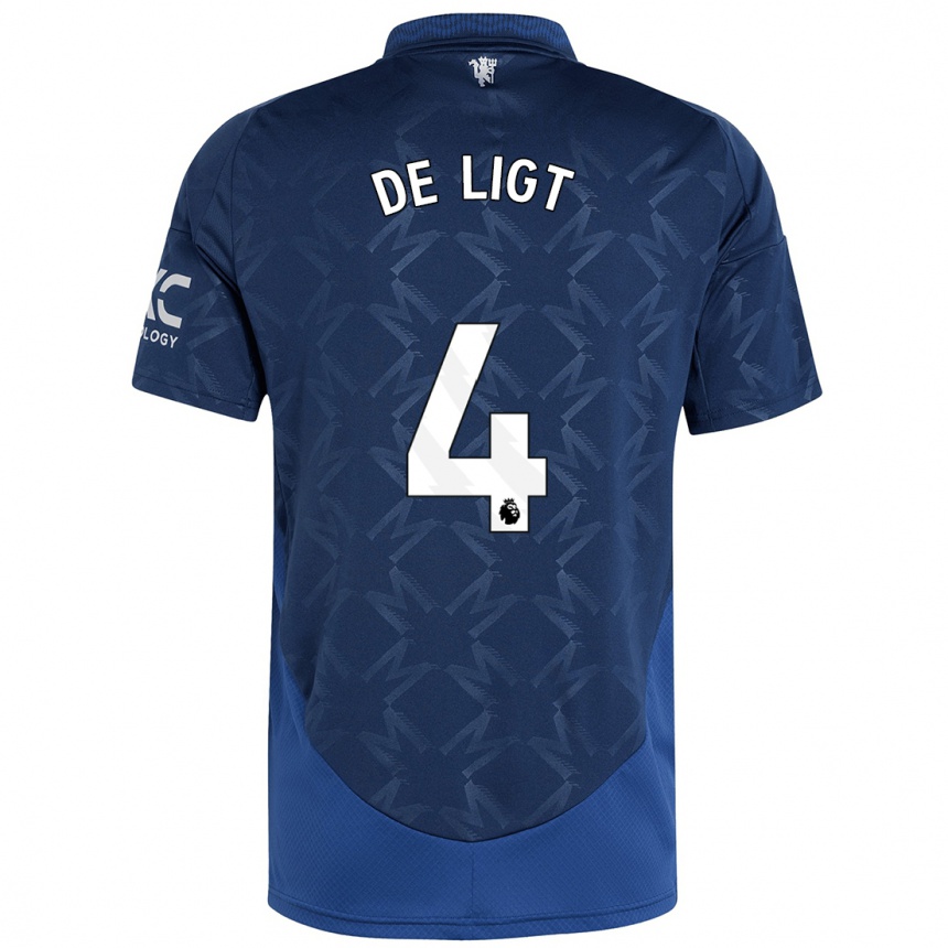 Kids Football Matthijs De Ligt #4 Indigo Away Jersey 2024/25 T-Shirt Australia