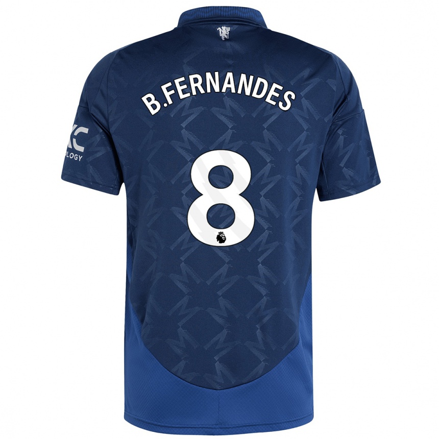 Kids Football Bruno Fernandes #8 Indigo Away Jersey 2024/25 T-Shirt Australia