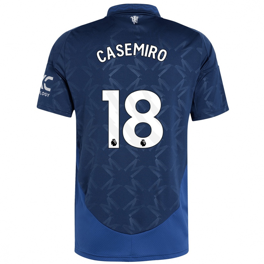 Kids Football Casemiro #18 Indigo Away Jersey 2024/25 T-Shirt Australia