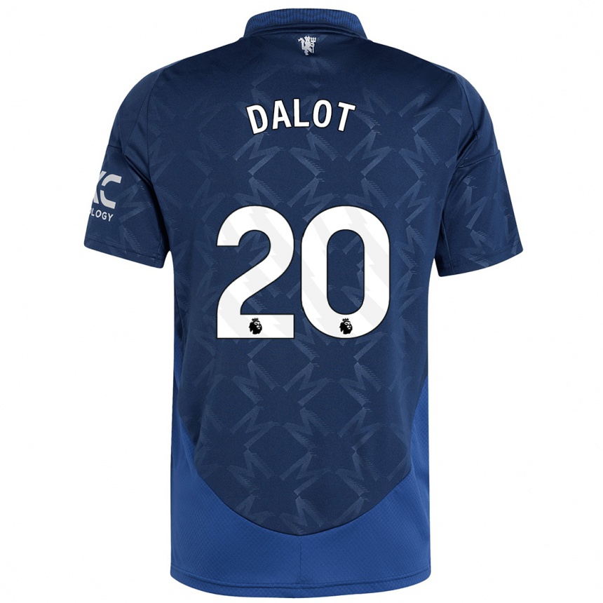 Kids Football Diogo Dalot #20 Indigo Away Jersey 2024/25 T-Shirt Australia