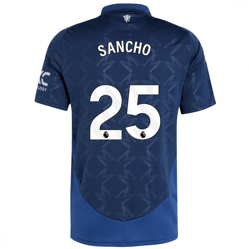 Kids Football Jadon Sancho #25 Indigo Away Jersey 2024/25 T-Shirt Australia