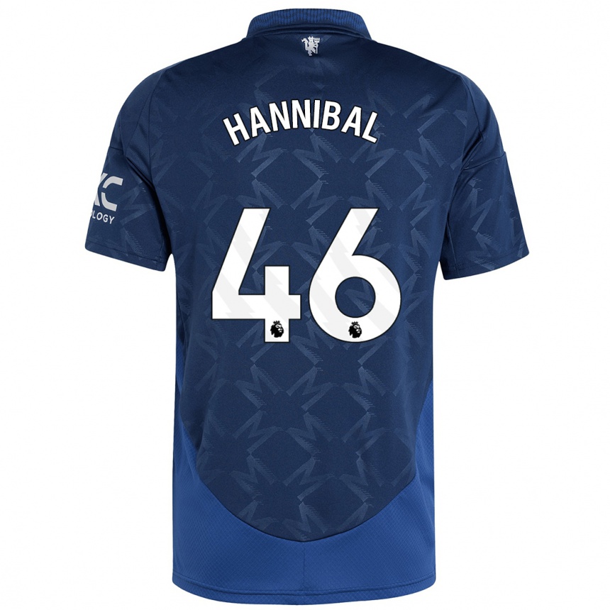 Kids Football Hannibal Mejbri #46 Indigo Away Jersey 2024/25 T-Shirt Australia