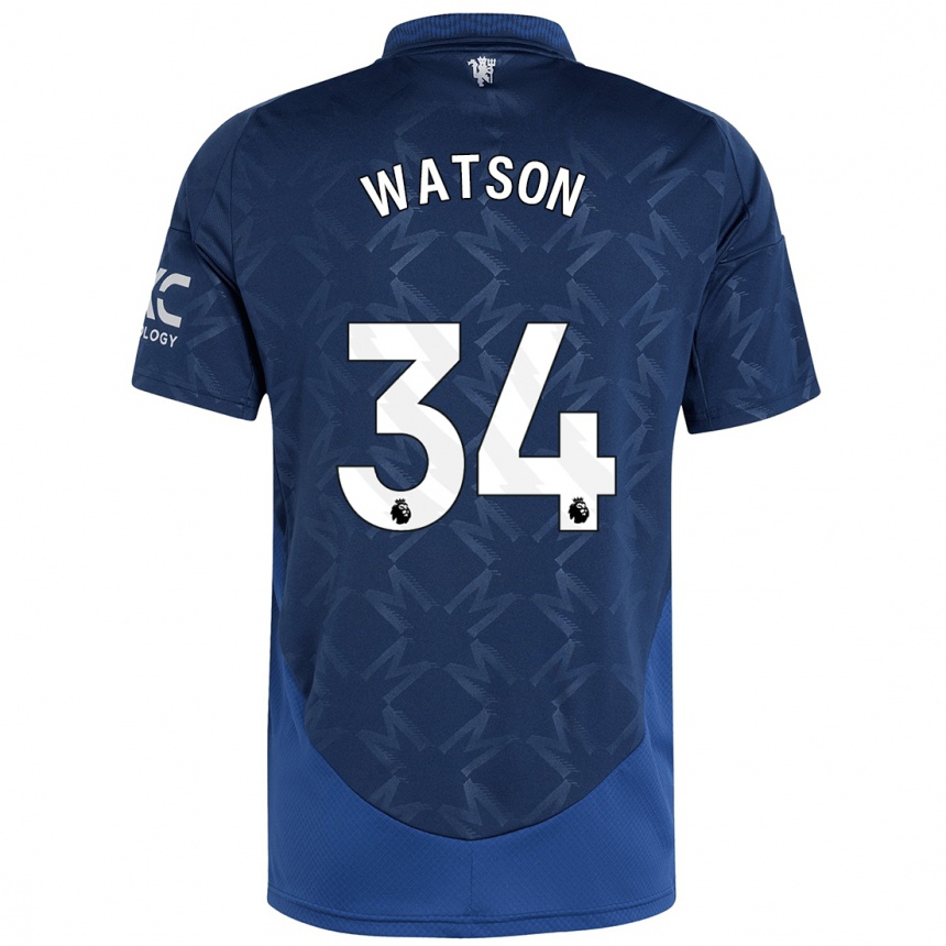 Kids Football Emma Watson #34 Indigo Away Jersey 2024/25 T-Shirt Australia