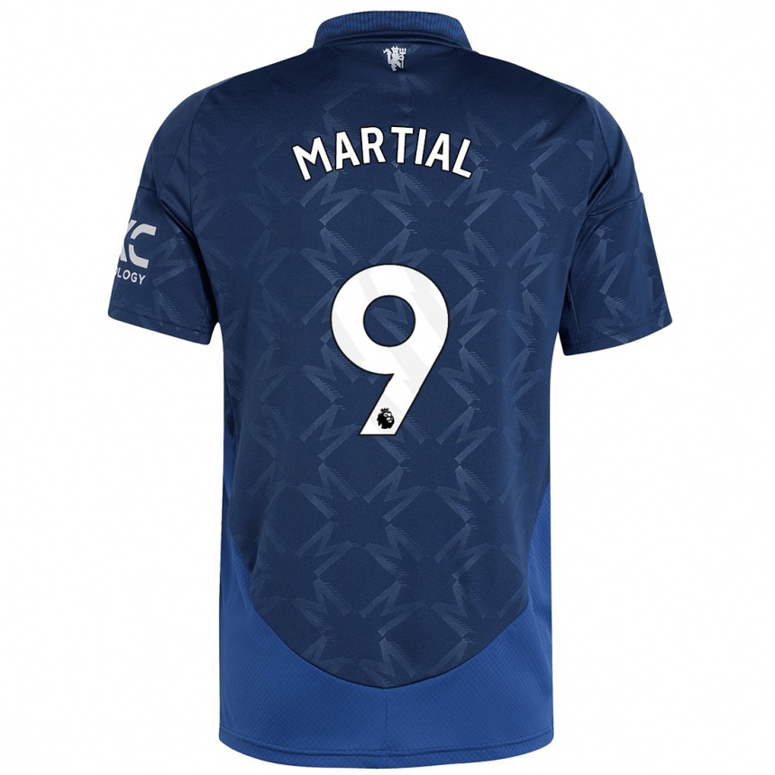 Kids Football Anthony Martial #9 Indigo Away Jersey 2024/25 T-Shirt Australia